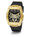 GW0202G1 GUESS Mens 41mm Black & Gold-Tone Multi-function Trend Watch alternate image
