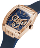 GW0202G4 GUESS Mens 43mm Blue & Rose Gold-Tone Multi-function Trend Watch caseback (with attachment) image lifestyle