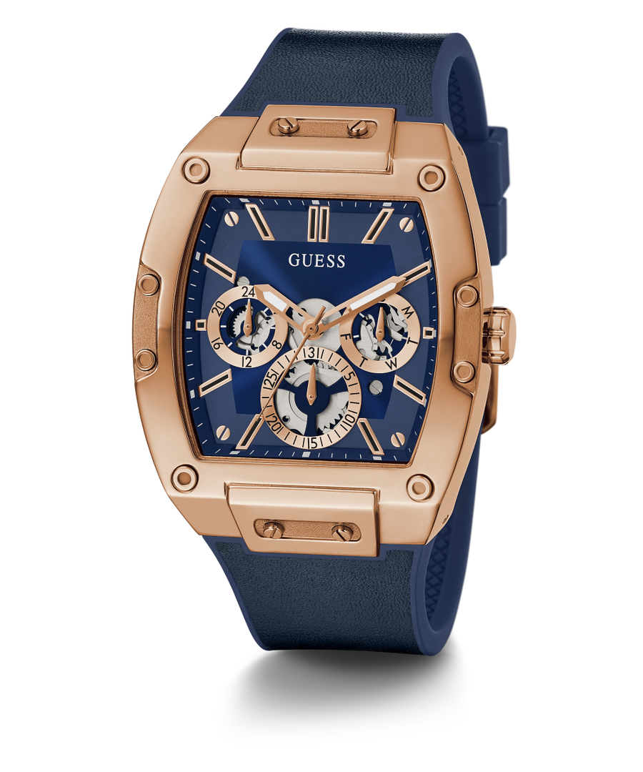 GW0202G4 GUESS Mens 43mm Blue & Rose Gold-Tone Multi-function Trend Watch alternate image