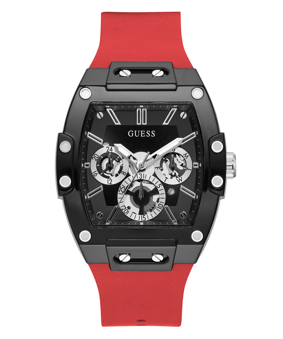 GW0203G4 GUESS Mens 45mm Red & Black Multi-function Trend Watch primary image
