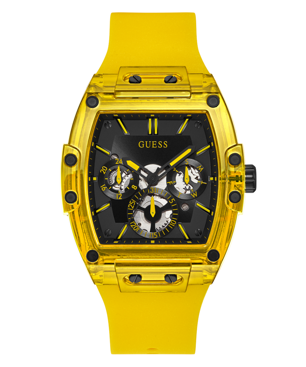 GW0203G6 GUESS Mens 45mm Yellow Multi-function Trend Watch primary image