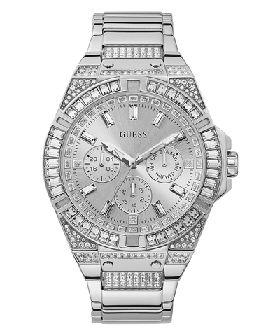 GW0209G1 GUESS Mens 47mm Silver-Tone Multi-function Sport Watch primary image