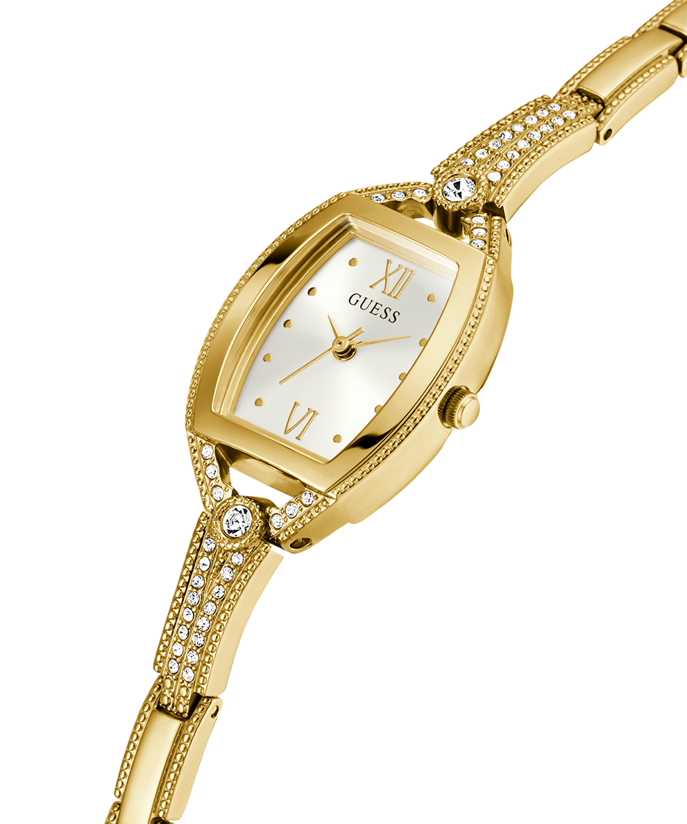 GW0249L2 GUESS Ladies 22mm Gold-Tone Analog Jewelry Watch caseback (with attachment) image lifestyle