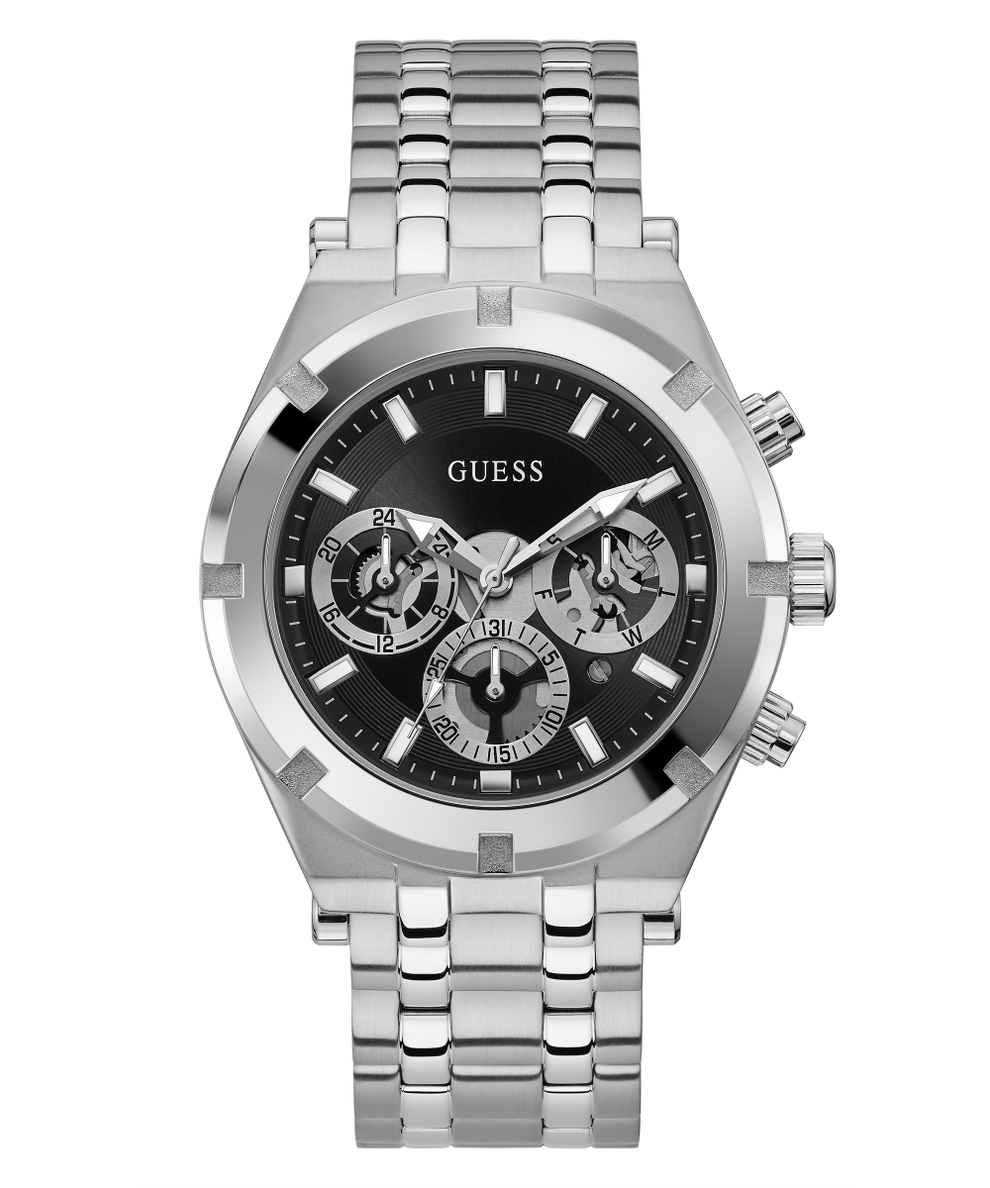 GW0260G1 GUESS Mens 44mm Silver-Tone Multi-function Sport Watch primary image