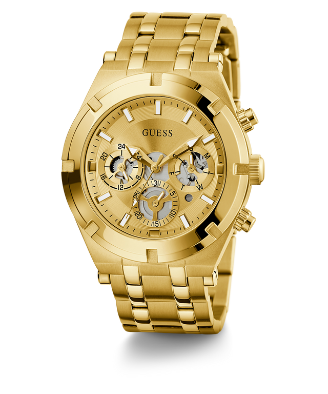 GUESS Mens Gold Tone Multi-function Watch GW0260G4 GUESS
