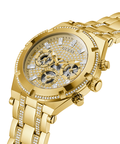 GW0261G2 GUESS Mens 44mm Gold-Tone Multi-function Sport Watch caseback (with attachment) image lifestyle