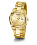 GW0265G2 GUESS Mens 42mm Gold-Tone Day/Date Dress Watch alternate image