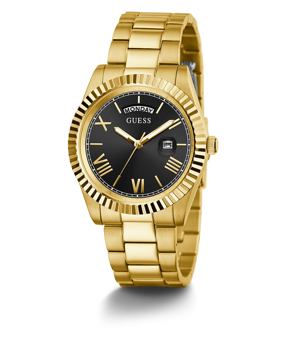 GW0265G3 GUESS Mens 42mm Gold-Tone Multi-function Dress Watch alternate image