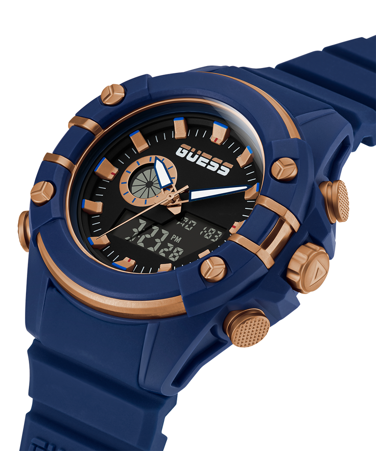GUESS Mens Blue Digital Watch