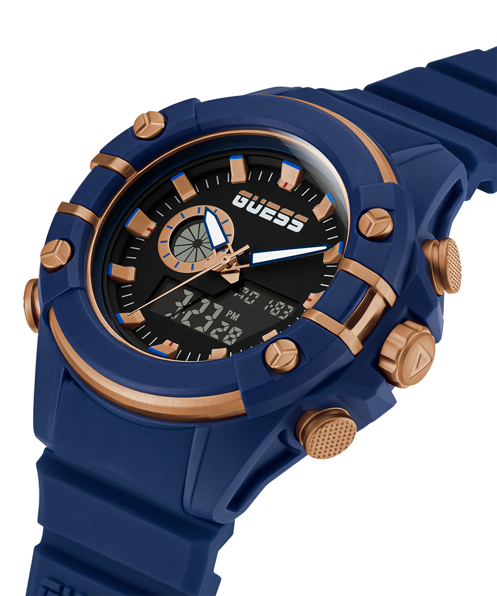 GUESS Mens Blue Digital Watch GW0269G2 Watches - US GUESS 