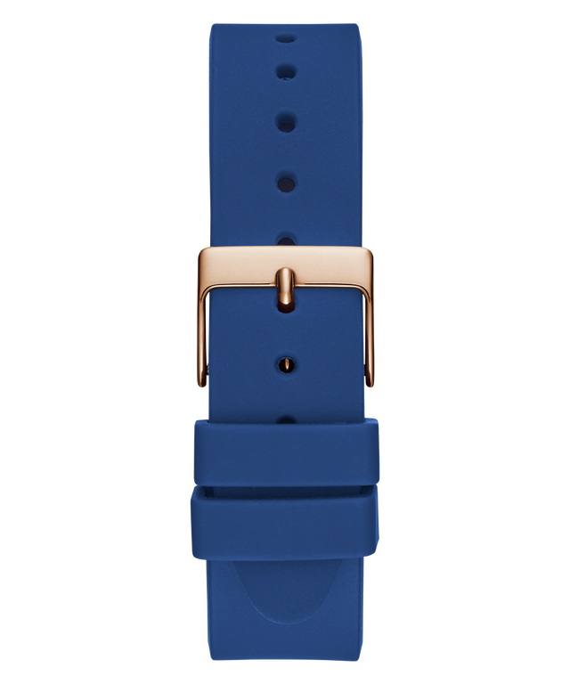 GW0285L1 GUESS Ladies 38mm Blue & Rose Gold-Tone Analog Dress Watch strap image