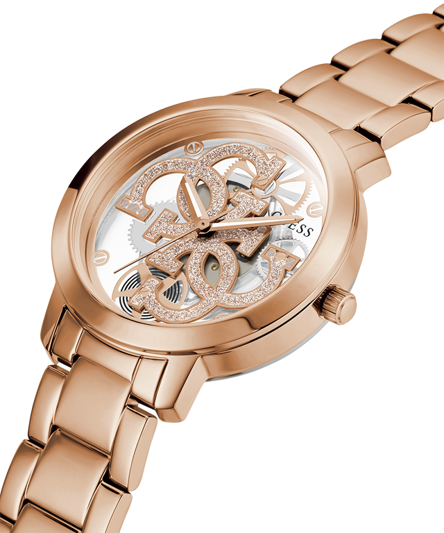 GW0300L3 GUESS Ladies 36mm Rose Gold-Tone Analog Trend Watch caseback (with attachment) image lifestyle