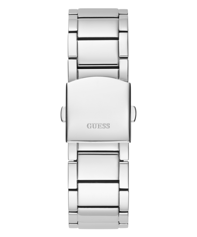 GW0323G1 GUESS Mens 45mm Silver-Tone Analog Trend Watch strap image