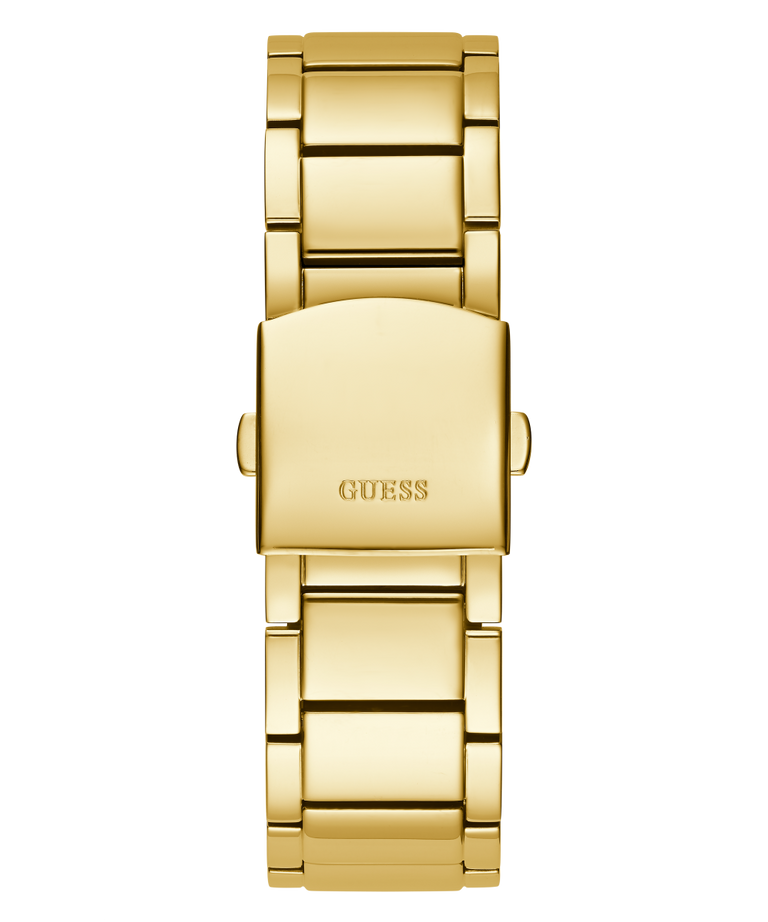 GW0323G2 GUESS Mens 45mm Gold-Tone Analog Trend Watch strap image