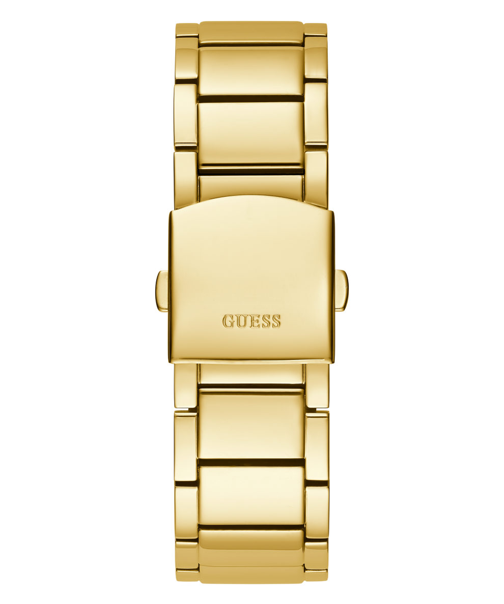 GW0323G2 GUESS Mens 45mm Gold-Tone Analog Trend Watch strap image