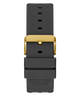 GW0325G1 GUESS Mens 48mm Black & Gold-Tone Multi-function Sport Watch strap image