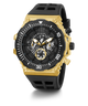 GW0325G1 GUESS Mens 48mm Black & Gold-Tone Multi-function Sport Watch alternate image