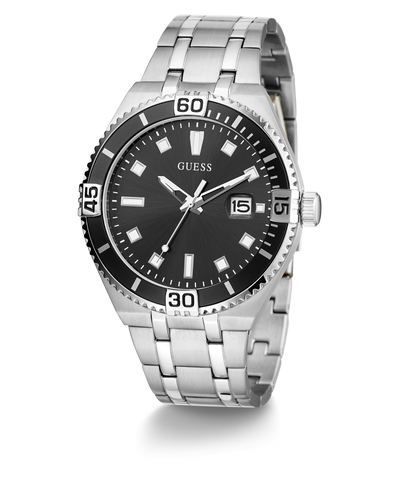 GW0330G1 GUESS Mens 45mm Silver-Tone Date Sport Watch alternate image