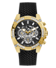 GW0333G2 GUESS Mens 46mm Black & Gold-Tone Multi-function Sport Watch primary image