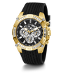GW0333G2 GUESS Mens 46mm Black & Gold-Tone Multi-function Sport Watch alternate image