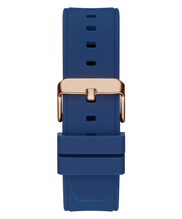 GW0334G3 GUESS Mens 46mm Blue & Rose Gold-Tone Multi-function Sport Watch strap image