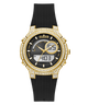 GW0339L1 GUESS Ladies 40mm Black & Gold-Tone Digital Sport Watch primary image
