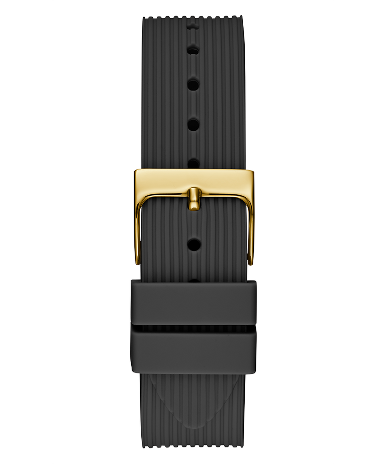 GW0339L1 GUESS Ladies 40mm Black & Gold-Tone Digital Sport Watch strap image