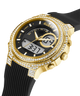 GW0339L1 GUESS Ladies 40mm Black & Gold-Tone Digital Sport Watch caseback (with attachment) image lifestyle