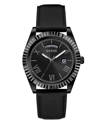 GW0353G1 GUESS Mens 42mm Black Day/Date Dress Watch primary image
