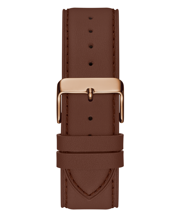 GW0353G2 GUESS Mens 42mm Brown & Rose Gold-Tone Day/Date Dress Watch strap image