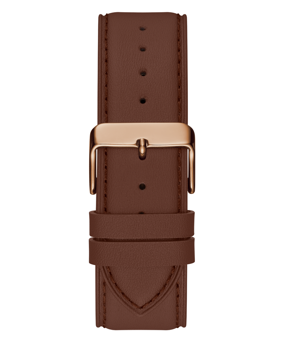 GW0353G2 GUESS Mens 42mm Brown & Rose Gold-Tone Day/Date Dress Watch strap image