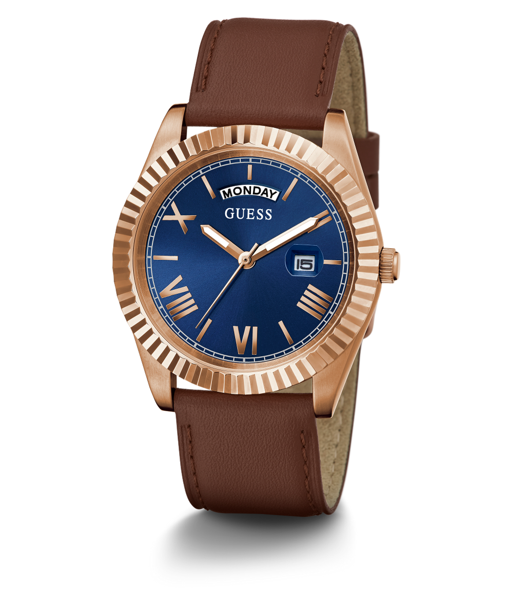 Guess watch 2025 leather band