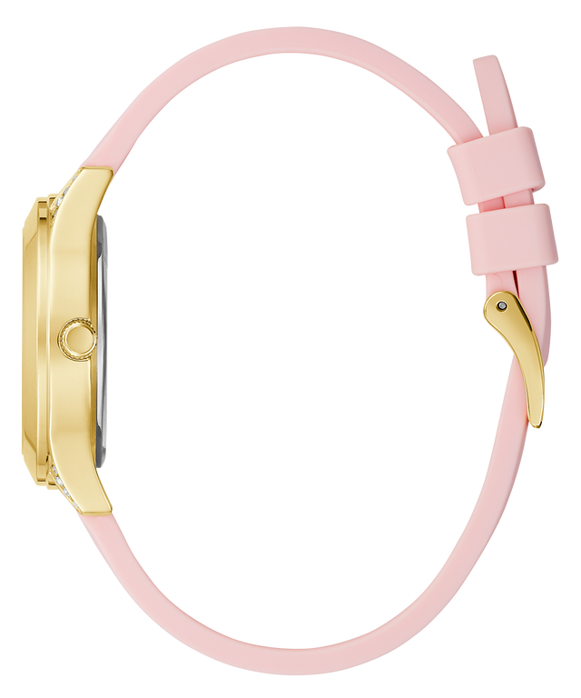 GW0381L2 GUESS Ladies 36mm Pink & Gold-Tone Analog Trend Watch profile image