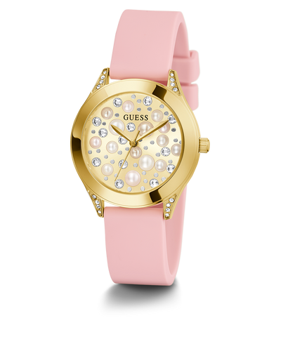 GW0381L2 GUESS Ladies 36mm Pink & Gold-Tone Analog Trend Watch alternate image
