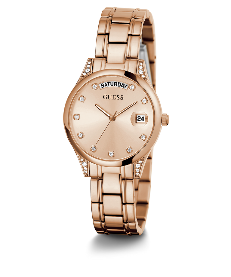 GW0385L3 GUESS Ladies 31mm Rose Gold-Tone Day/Date Dress Watch alternate image