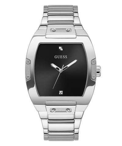 GW0387G1 GUESS Mens 43mm Silver-Tone Analog Trend Watch primary image
