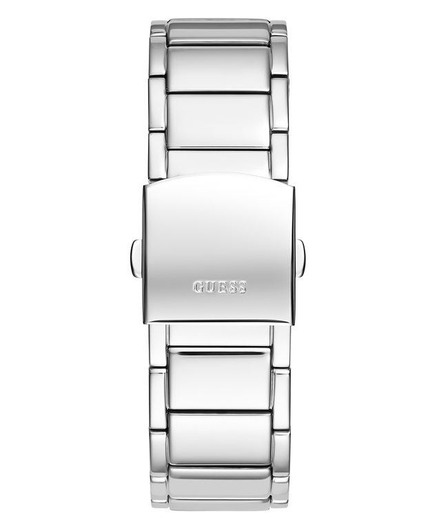GW0387G1 GUESS Mens 43mm Silver-Tone Analog Trend Watch strap image