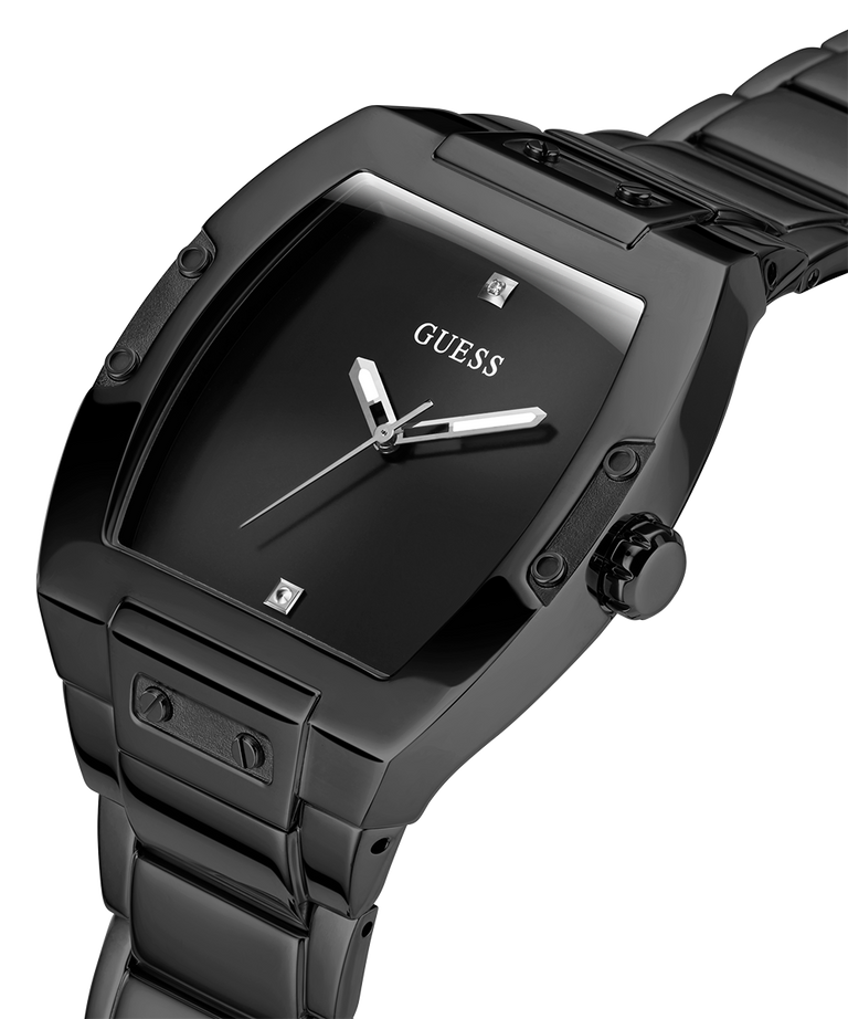 GW0387G3 GUESS Mens 43mm Black Analog Trend Watch caseback (with attachment) image lifestyle