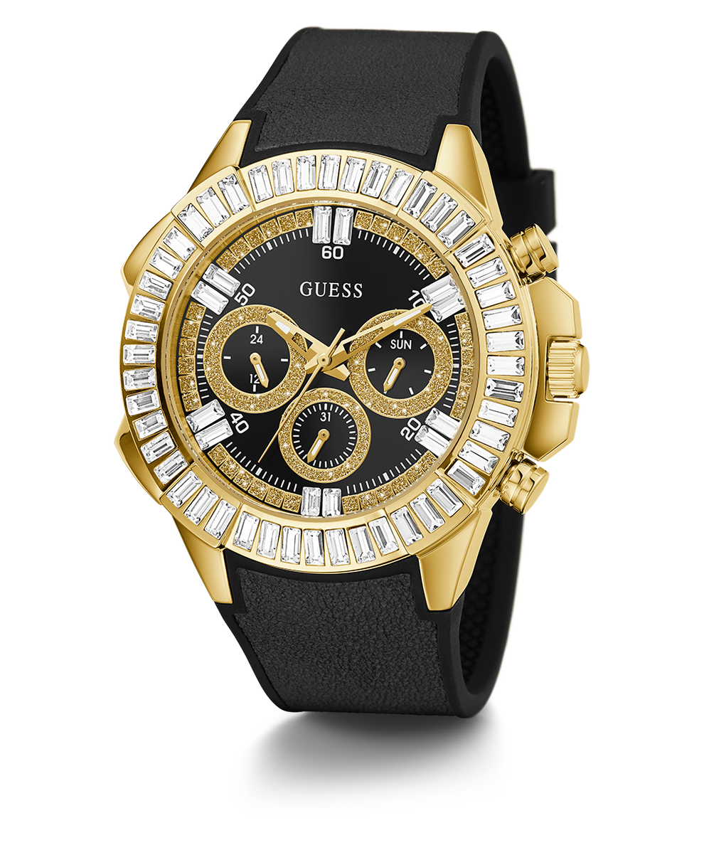 GUESS Mens Black Gold US GW0447G2 Watches Multi-function GUESS Tone | - Watch