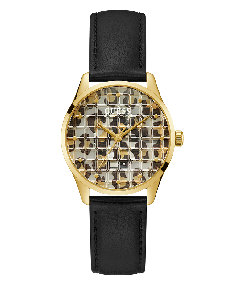 GUESS Ladies Black Gold Tone Analog Watch GW0481L1 GUESS