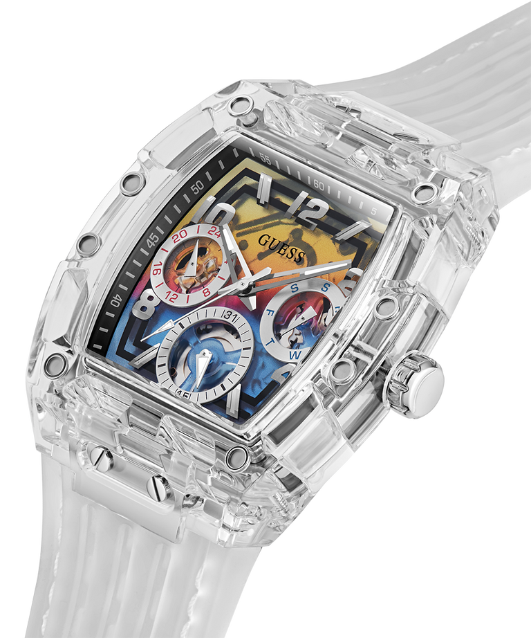 GUESS Mens Clear Multi-function Watch US Watches GW0499G3 | - GUESS