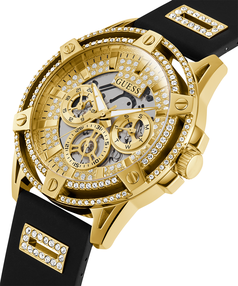 GUESS Mens GW0537G2 Gold Multi-function Watch | Tone US Black - GUESS Watches