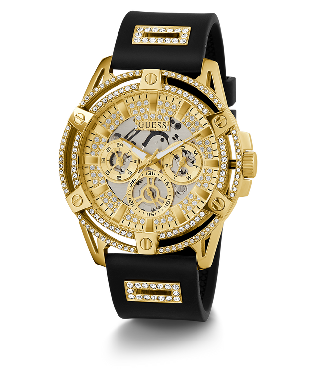 GUESS Mens Black Gold Tone Multi-function Watch GW0537G2 GUESS