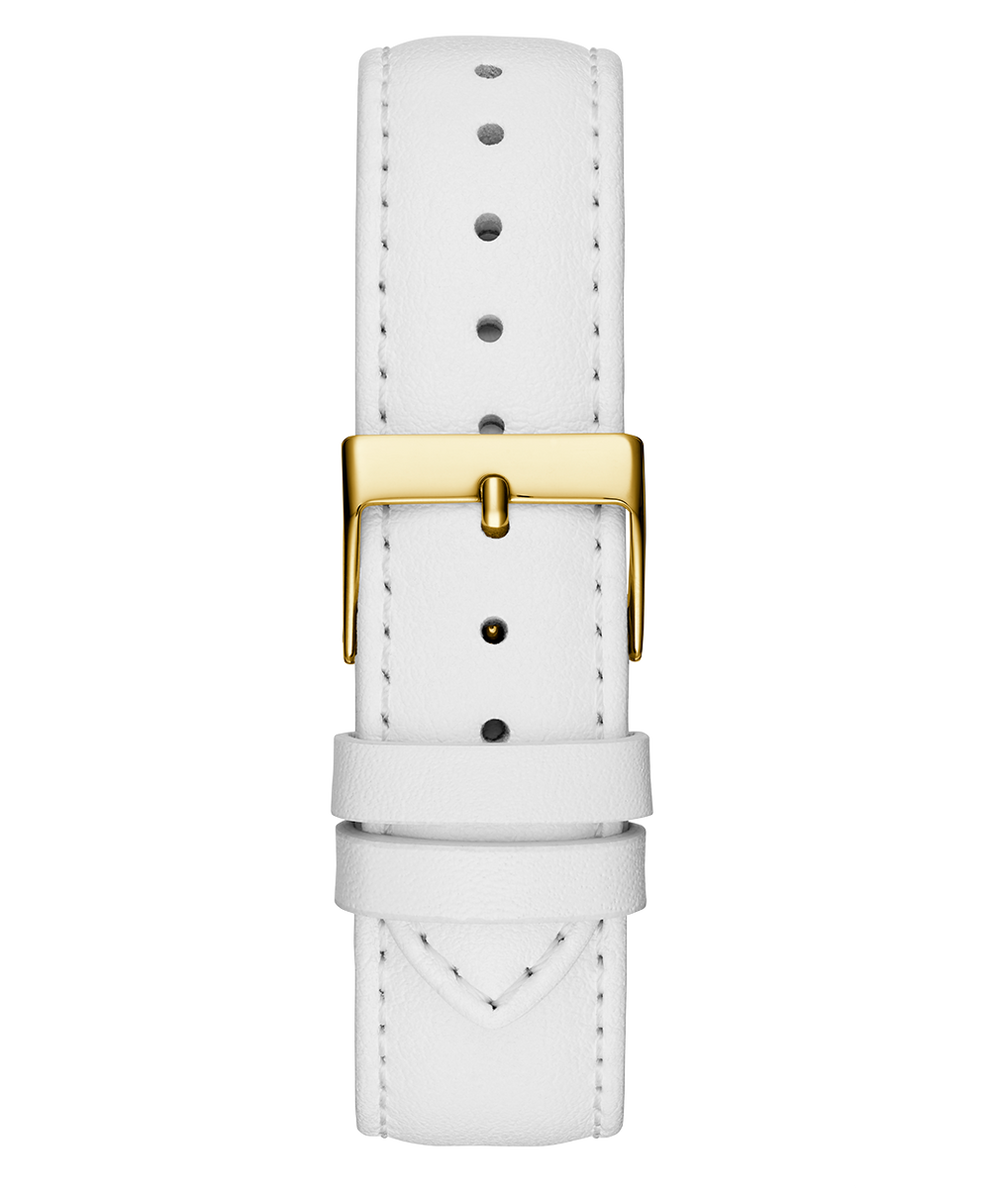 Guess watch women's white leather strap deals