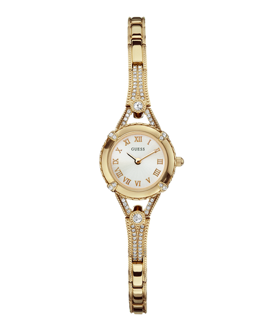 U0135L2 GUESS Ladies 22mm Gold-Tone Analog Jewelry Watch primary image