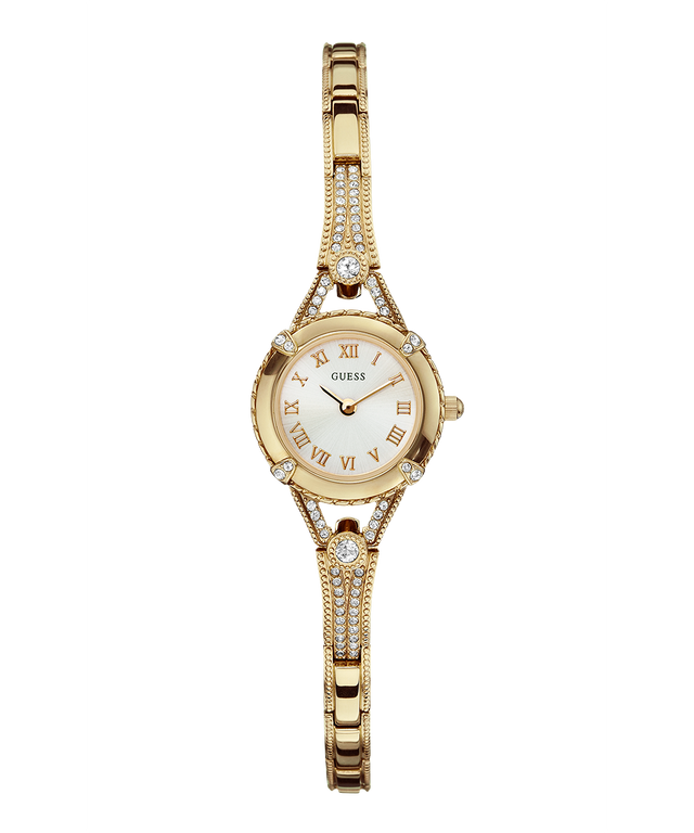 U0135L2 GUESS Ladies 22mm Gold-Tone Analog Jewelry Watch primary image