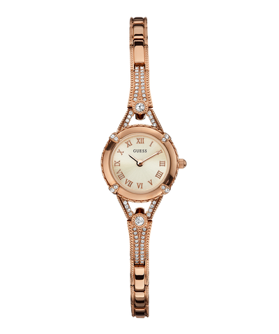 U0135L3 GUESS Ladies 22mm Rose Gold-Tone Analog Jewelry Watch primary image