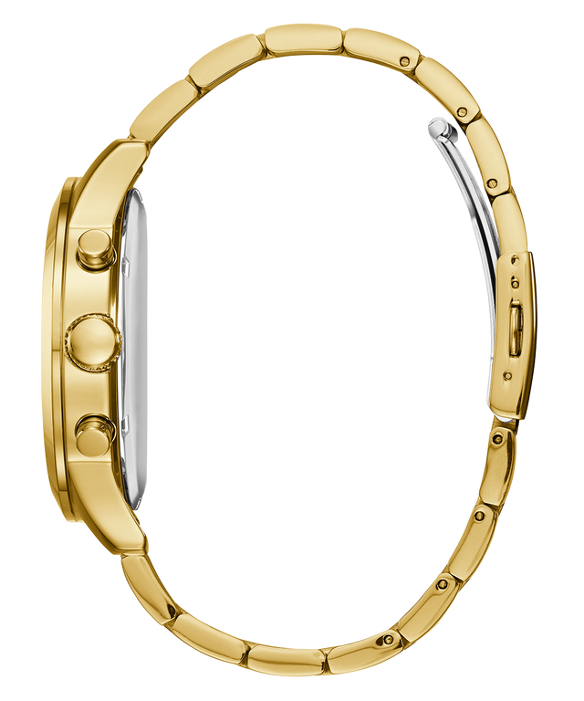 U0668G4 GUESS Mens 45mm Gold-Tone Chronograph Dress Watch profile image