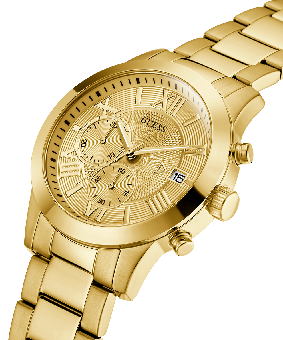 GUESS Mens Gold Tone Chronograph Watch U0668G4 GUESS Watches US