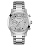 U0668G7 GUESS Mens 45mm Silver-Tone Chronograph Dress Watch primary image
